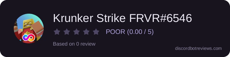 Rating widget preview for Krunker Strike FRVR#6546