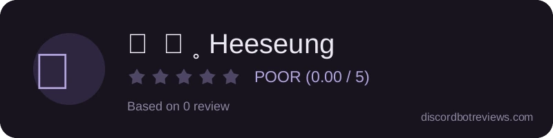 Rating widget preview for 𖧷  ⁺ ˳ Heeseung 