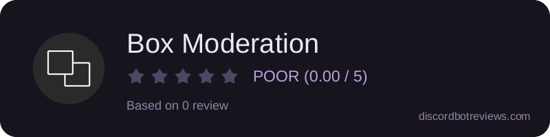 Rating widget preview for Box Moderation
