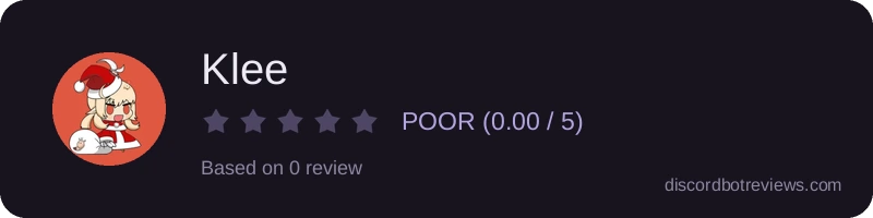 Rating widget preview for Klee
