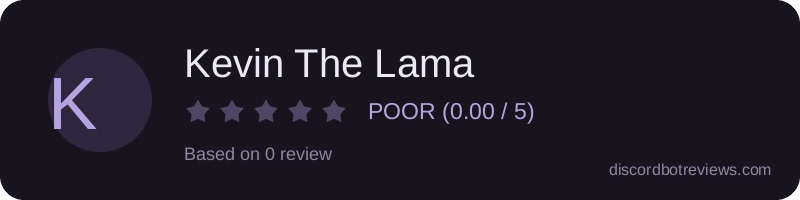 Rating widget preview for Kevin The Lama