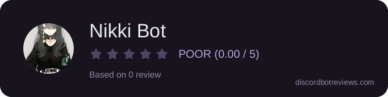 Rating widget preview for Nikki Bot