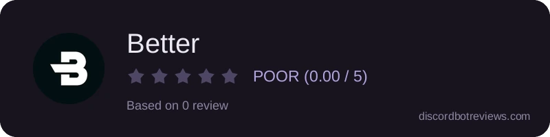 Rating widget preview for Better