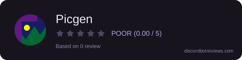 Rating widget preview for Picgen