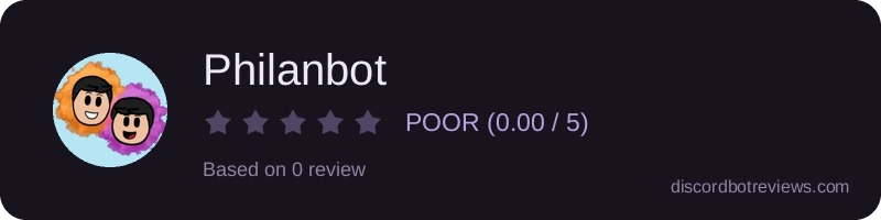 Rating widget preview for Philanbot