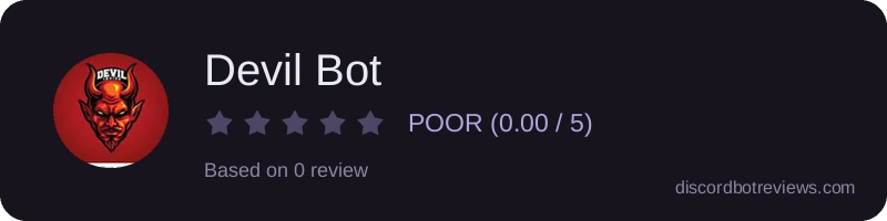 Rating widget preview for Devil Bot
