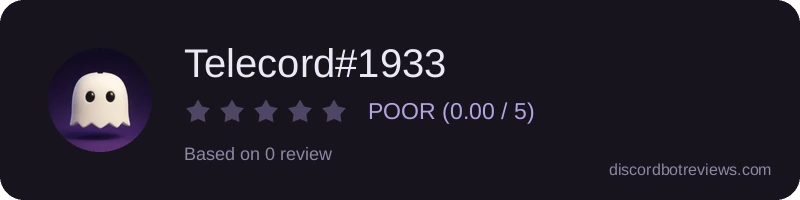 Rating widget preview for Telecord#1933