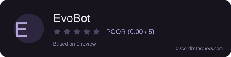 Rating widget preview for EvoBot