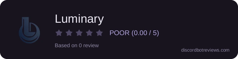 Rating widget preview for Luminary