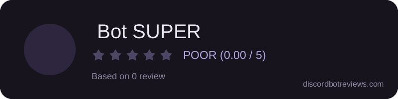 Rating widget preview for  Bot SUPER