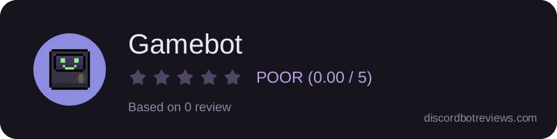 Rating widget preview for Gamebot