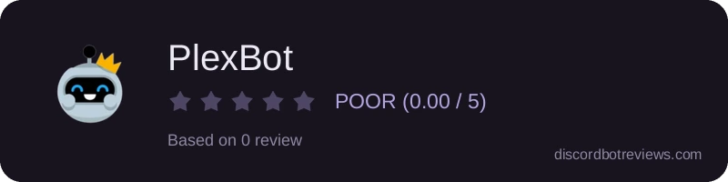Rating widget preview for PlexBot