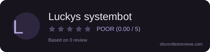 Rating widget preview for Luckys systembot
