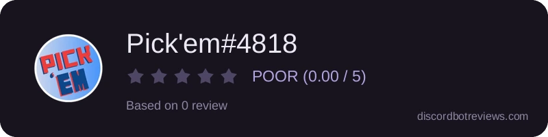 Rating widget preview for Pick'em#4818
