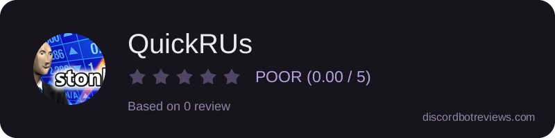 Rating widget preview for QuickRUs