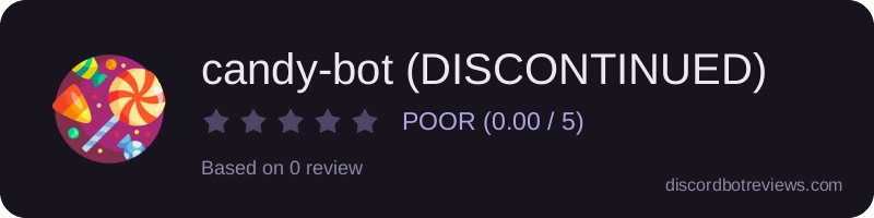Rating widget preview for candy-bot (DISCONTINUED)
