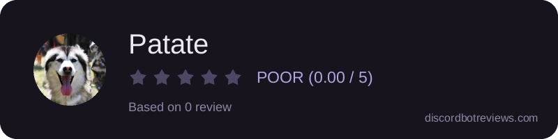 Rating widget preview for Patate
