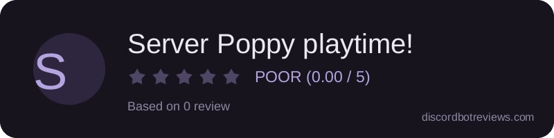 Rating widget preview for Server Poppy playtime!