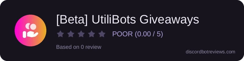 Rating widget preview for [Beta] UtiliBots Giveaways