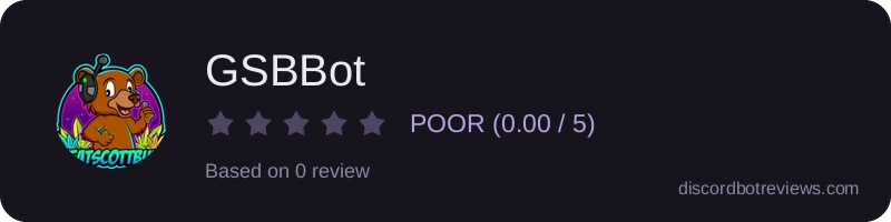 Rating widget preview for GSBBot