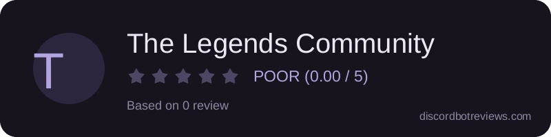 Rating widget preview for The Legends Community