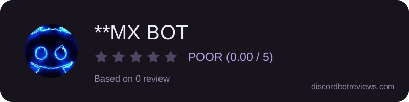 Rating widget preview for **MX BOT