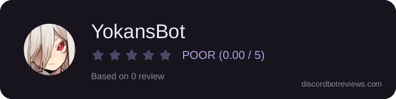 Rating widget preview for YokansBot