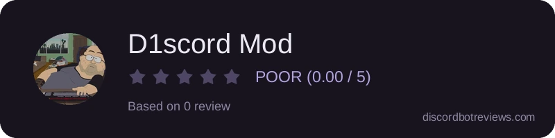 Rating widget preview for D1scord Mod