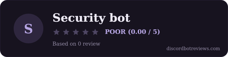 Rating banner for Security bot
