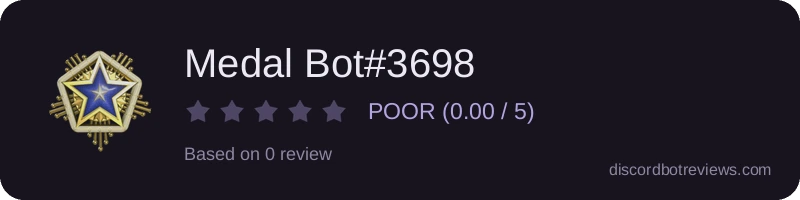 Rating widget preview for Medal Bot#3698