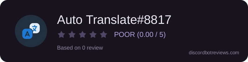 Rating widget preview for Auto Translate#8817