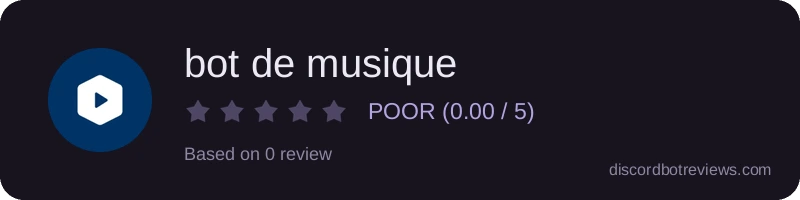 Rating widget preview for bot de musique