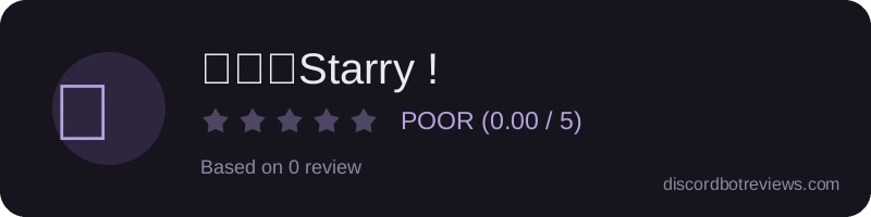 Rating widget preview for ♡︎﹒Starry !