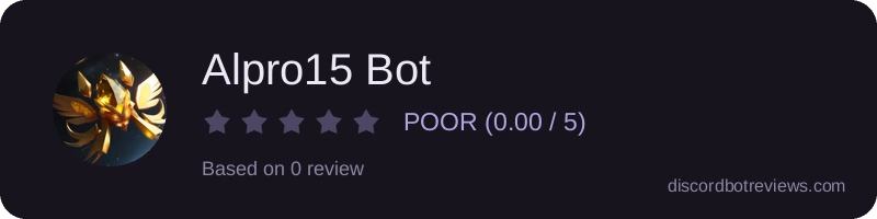 Rating widget preview for Alpro15 Bot