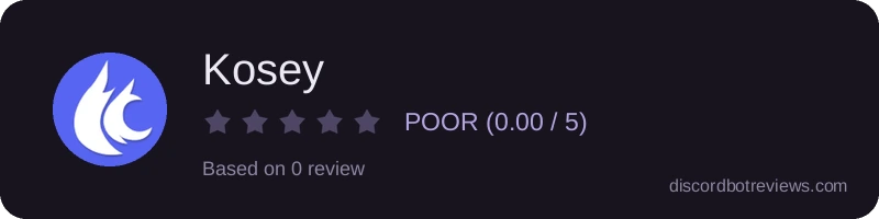 Rating widget preview for Kosey