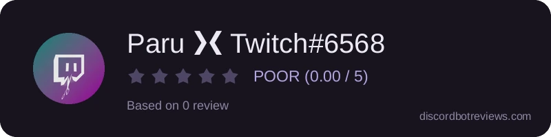 Rating widget preview for Paru ❯❮ Twitch#6568