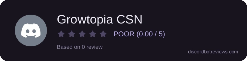 Rating widget preview for Growtopia CSN