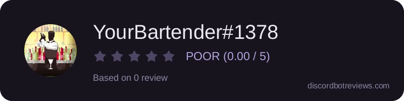 Rating widget preview for YourBartender#1378