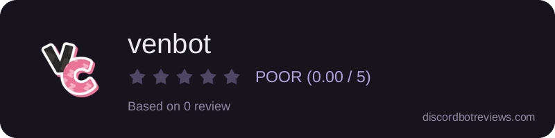 Rating widget preview for venbot