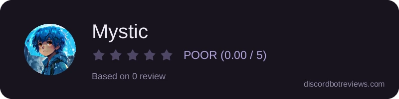 Rating widget preview for Mystic