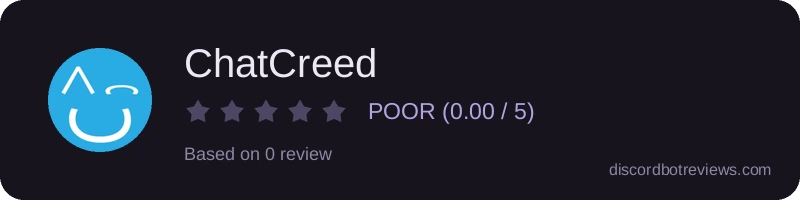 Rating widget preview for ChatCreed