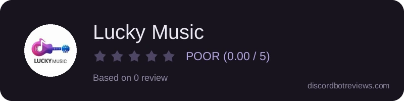 Rating widget preview for Lucky Music