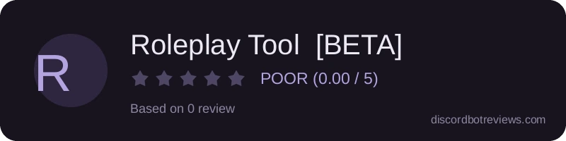 Rating widget preview for Roleplay Tool  [BETA]