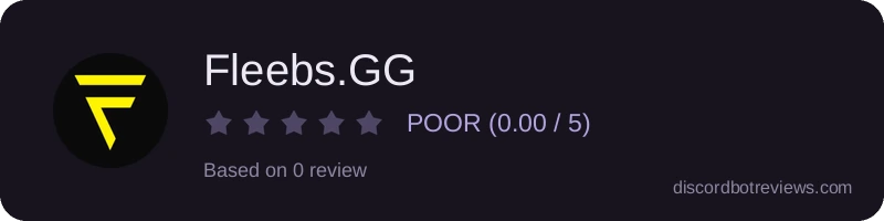 Rating widget preview for Fleebs.GG