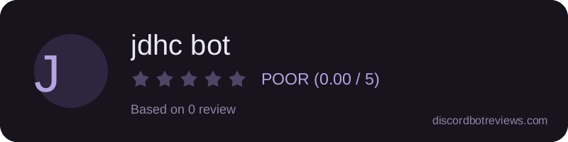 Rating widget preview for jdhc bot