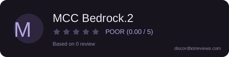 Rating widget preview for MCC Bedrock.2