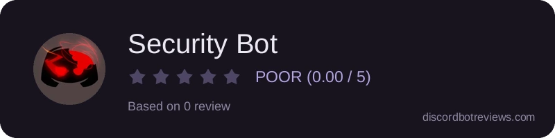 Rating widget preview for Security Bot