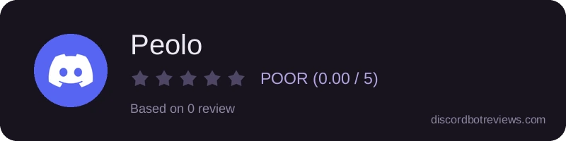 Rating widget preview for Peolo
