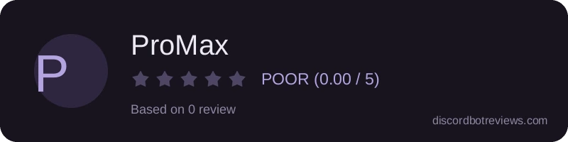 Rating widget preview for ProMax