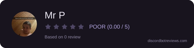 Rating widget preview for Mr P